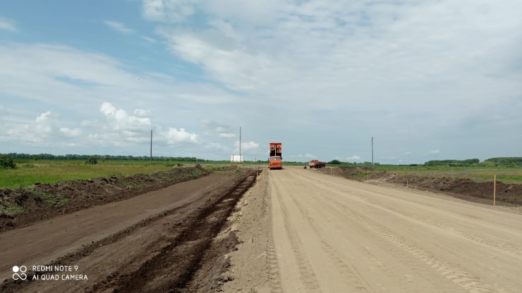Выполнение работ по строительству автомобильной дороги подъезд к ООО «Агро-Сибирь» в Смоленском районе