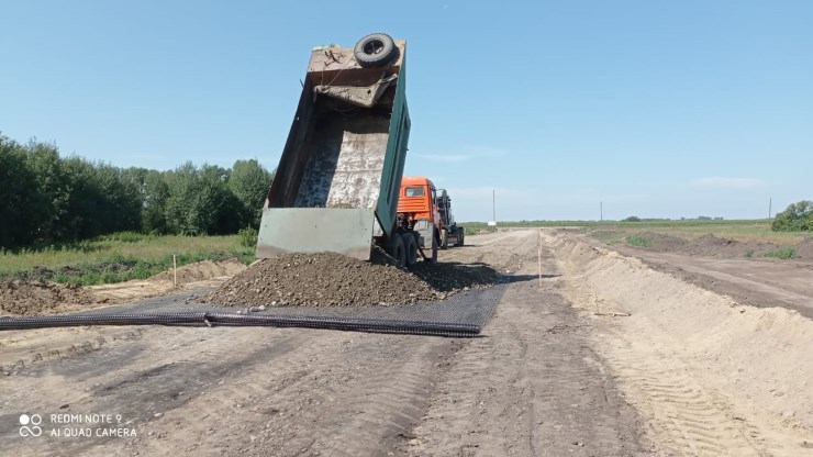 Выполнение работ по строительству автомобильной дороги подъезд к ООО «Агро-Сибирь» в Смоленском районе