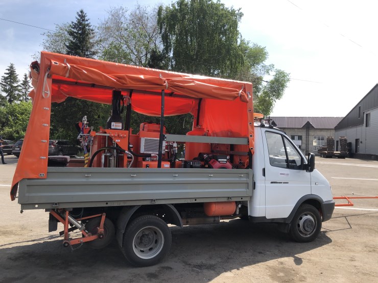 Тестирование новой дорожно - разметочной машины